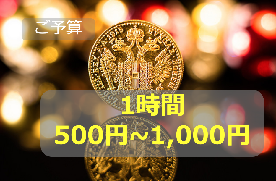 仮眠　予算500円〜1,000円